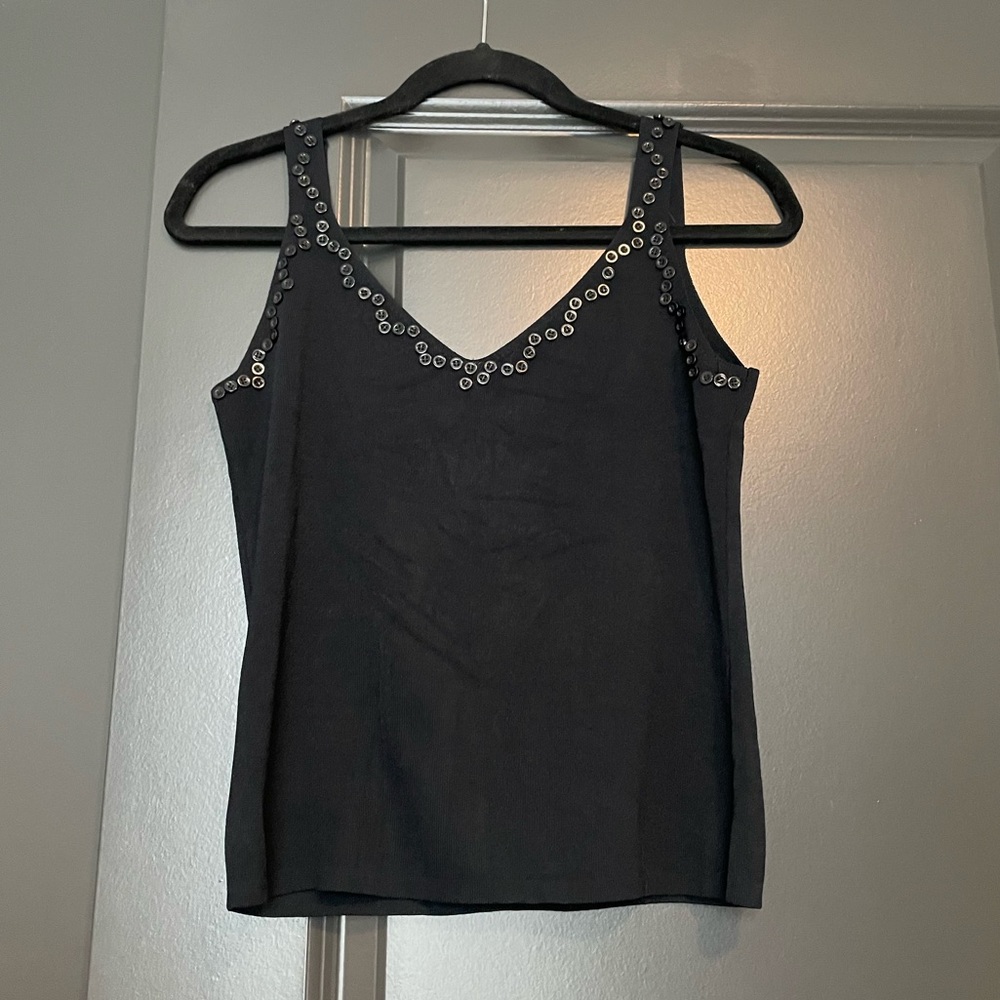 Vintage Black Cami with Buttons